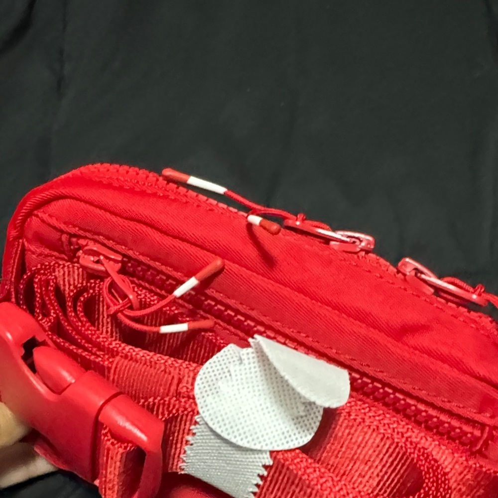 Fabletics Red Zip Travel Pouch Bag | New With Tags - Picture 8 of 13